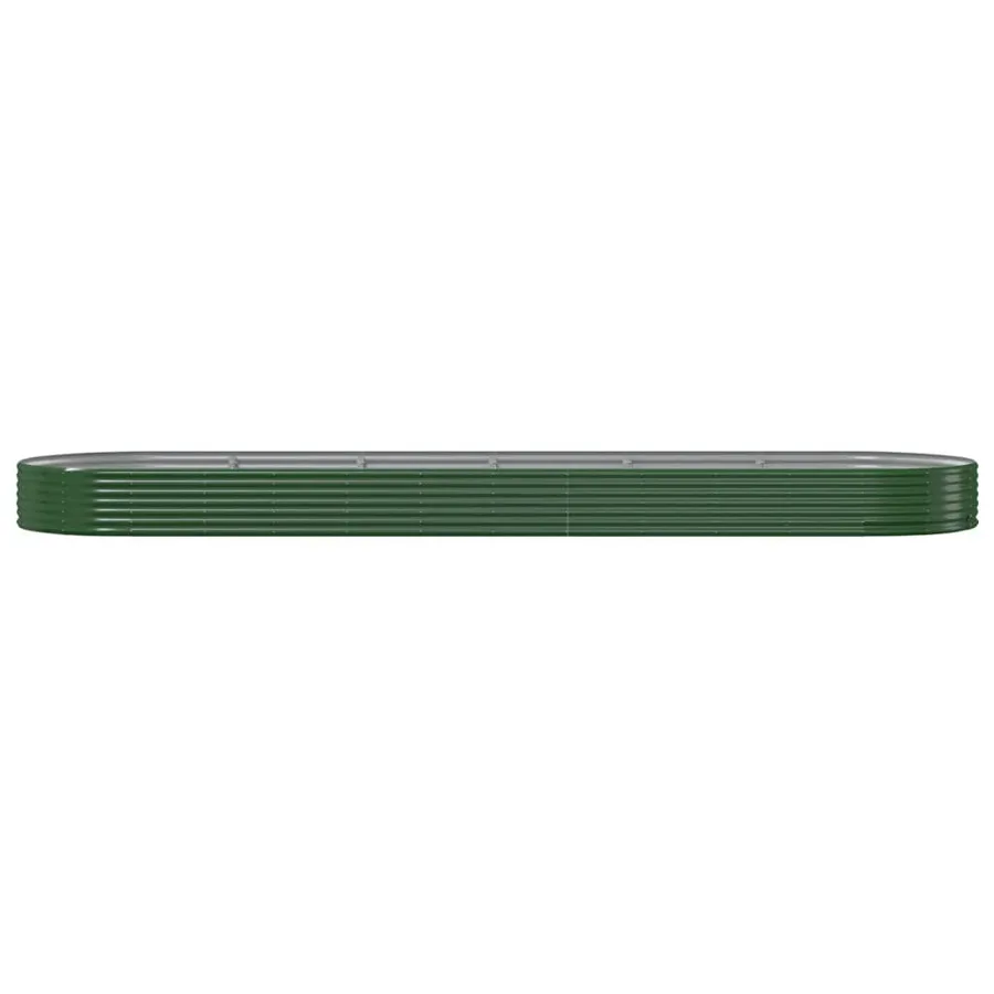 Lit surélevé de jardin Acier galvanisé 523x140x36cm Vert - 3