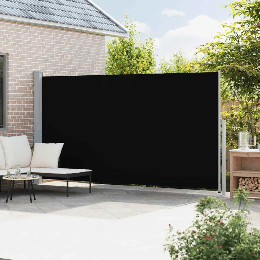 Auvent latéral rétractable de patio 200x500 cm Noir - 3
