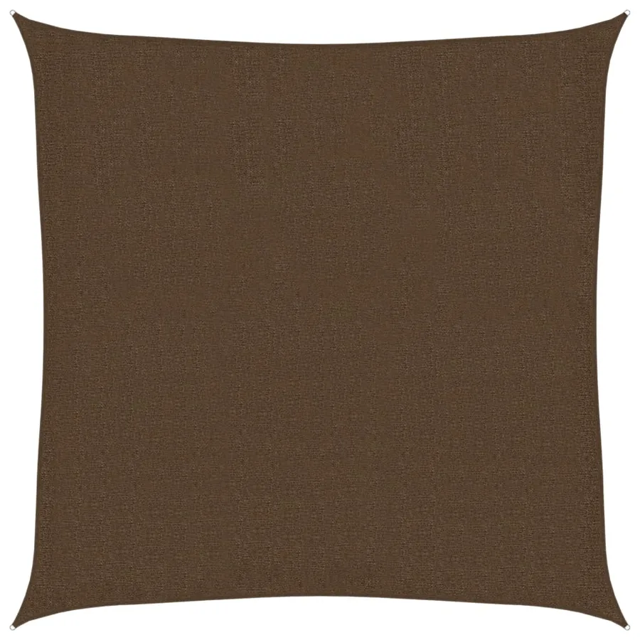 Voile d'ombrage 160 g/m² Marron 2,5x2,5 m PEHD - 2