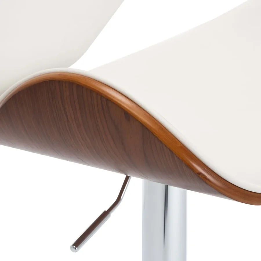 Tabouret de bar Blanc Similicuir - 5