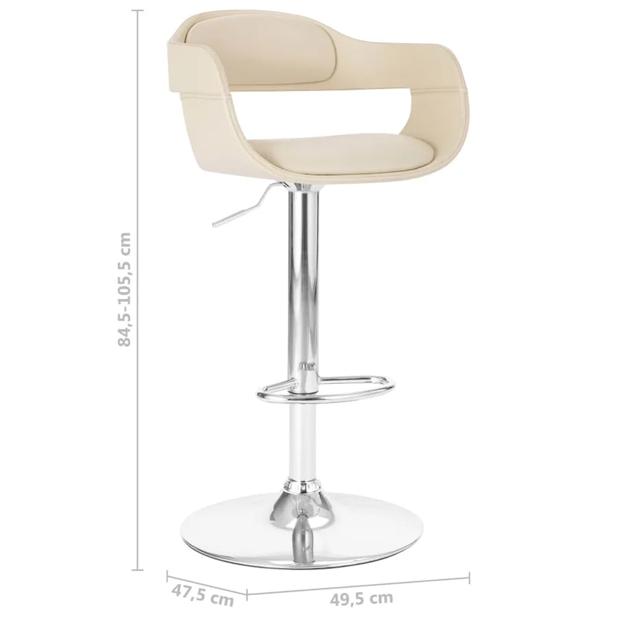 Tabouret de bar Blanc Similicuir - 7