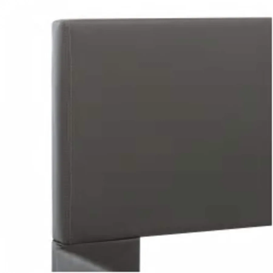 Cadre de lit avec LED sans matelas gris similicuir 140x200 cm - 6