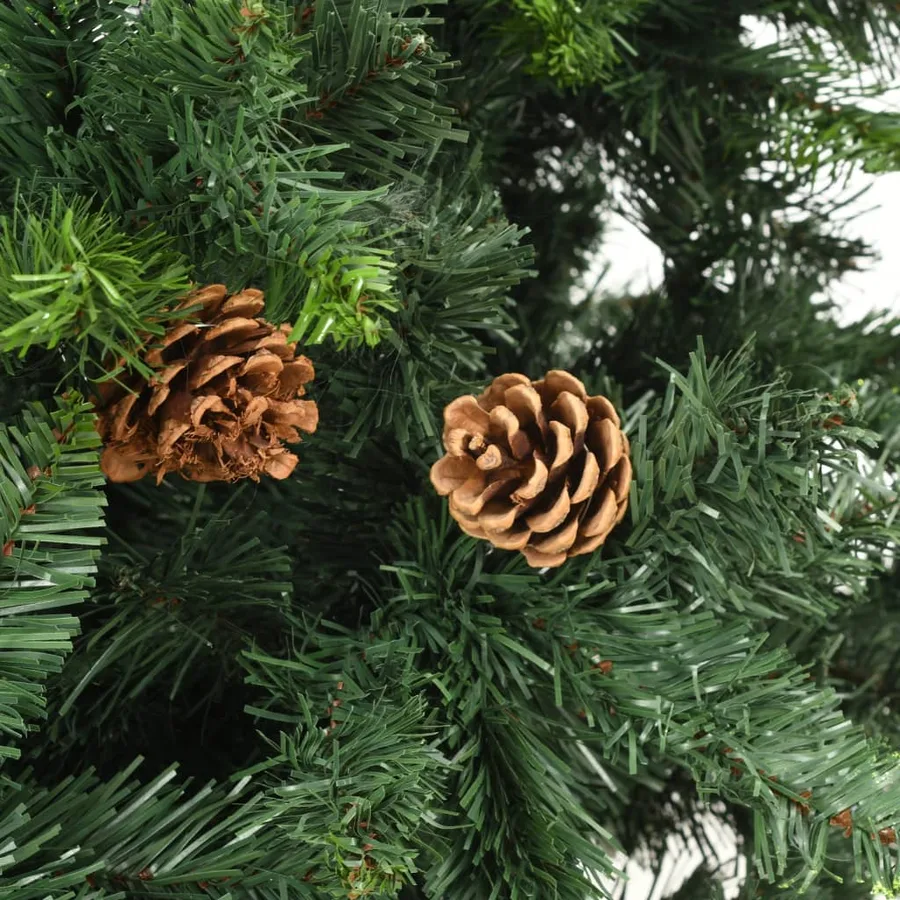Sapin de Noël artificiel avec pommes de pin Vert 180 cm - 5