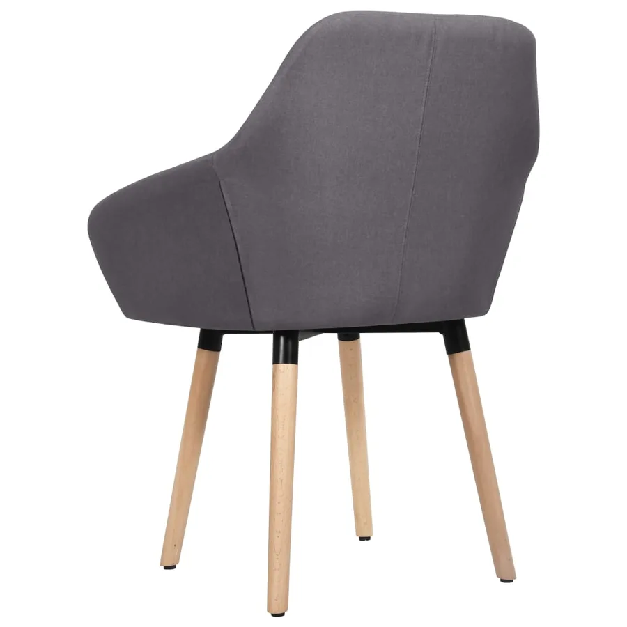 Chaises à manger lot de 2 gris foncé tissu - 3