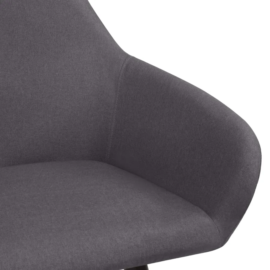 Chaises à manger lot de 2 gris foncé tissu - 5