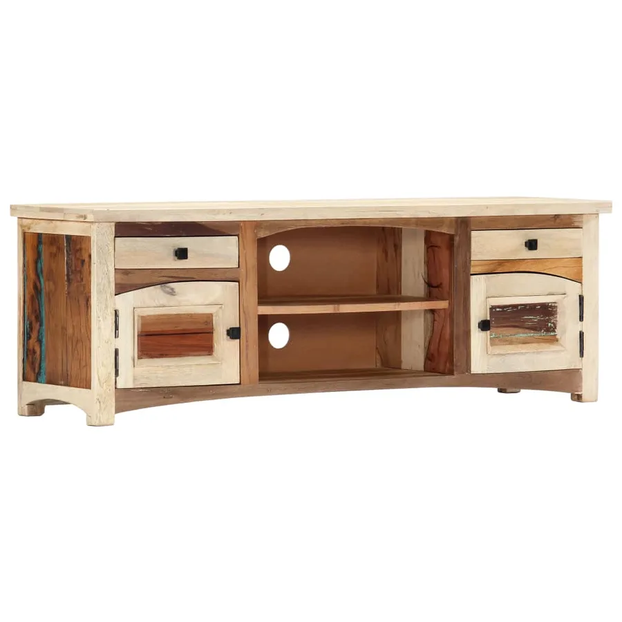 Meuble TV 120 x 30 x 40 cm Bois de récupération massif - 10
