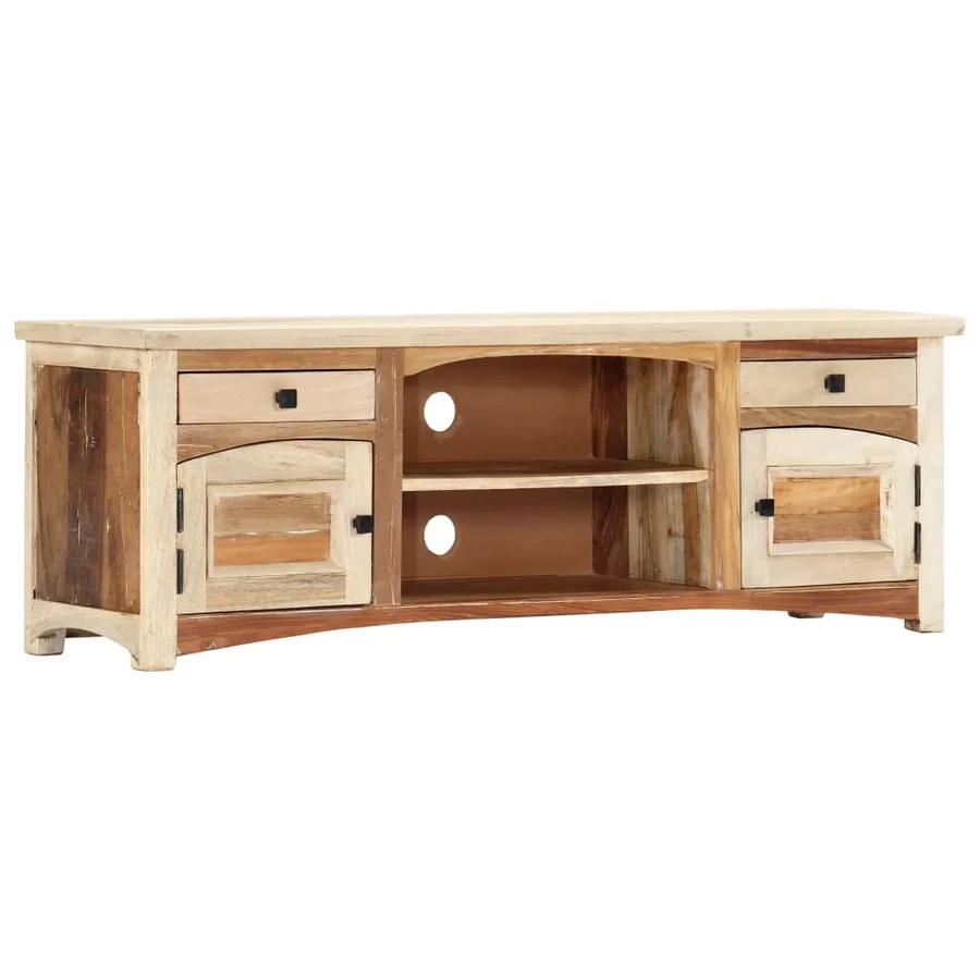 Meuble TV 120 x 30 x 40 cm Bois de récupération massif - 11