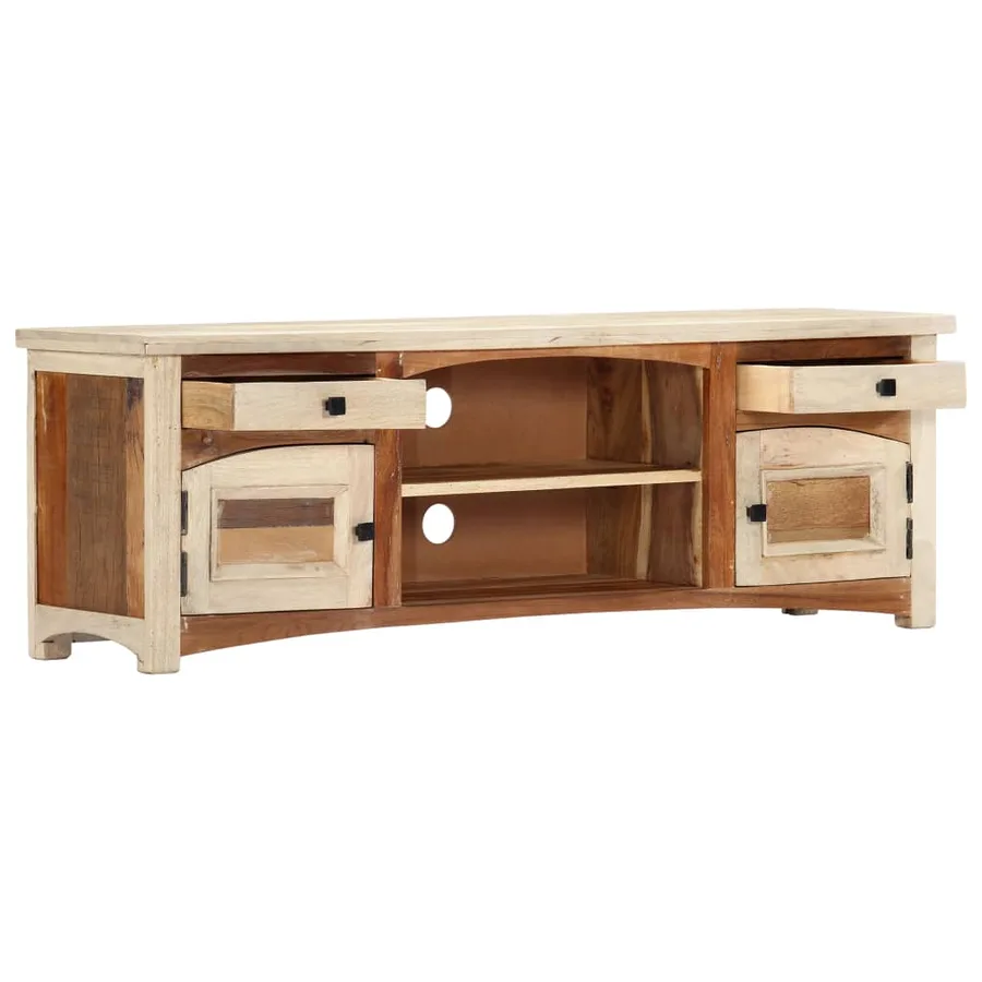 Meuble TV 120 x 30 x 40 cm Bois de récupération massif - 2