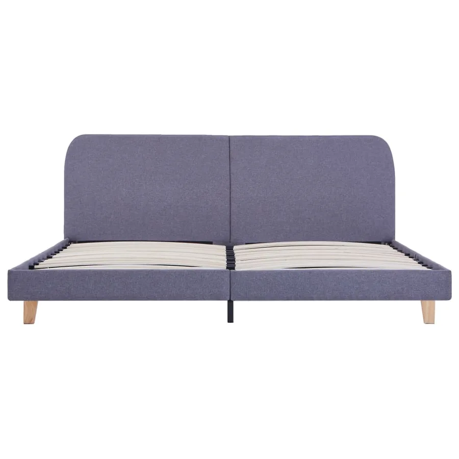 Cadre de lit sans matelas gris clair tissu 180x200 cm - 3
