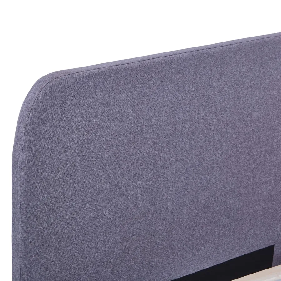 Cadre de lit sans matelas gris clair tissu 180x200 cm - 5