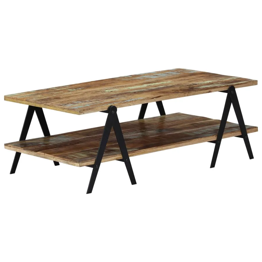 Table basse 115x60x40 cm Bois de récupération massif - 8