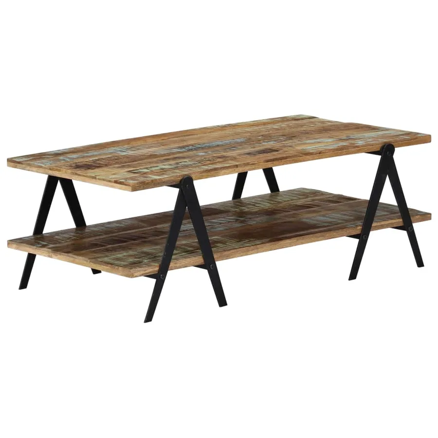 Table basse 115x60x40 cm Bois de récupération massif - 9
