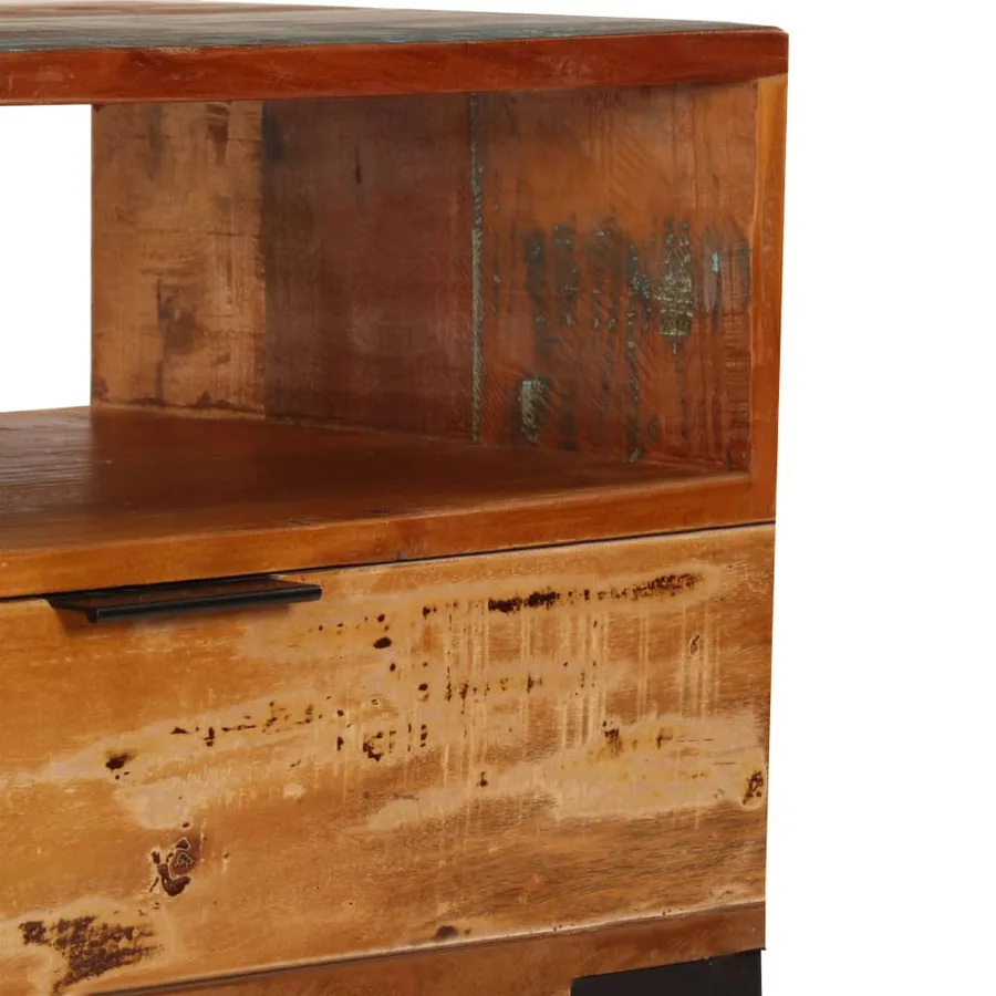 Meuble TV 118x35x45 cm Bois de récupération massif - 5