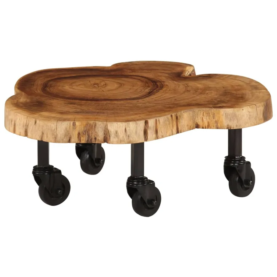 Table basse bois d'acacia massif 60x55x25 cm - 10