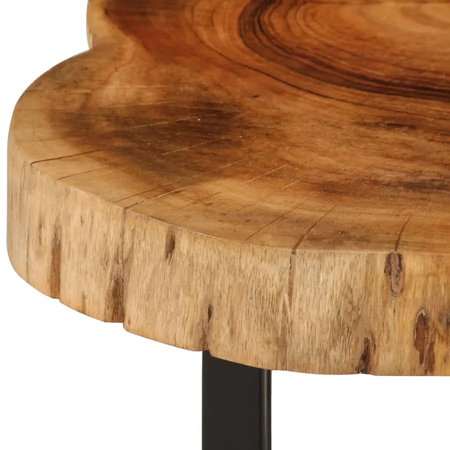 Table basse bois d'acacia massif 60x55x25 cm - 4