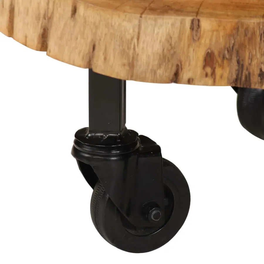 Table basse bois d'acacia massif 60x55x25 cm - 5