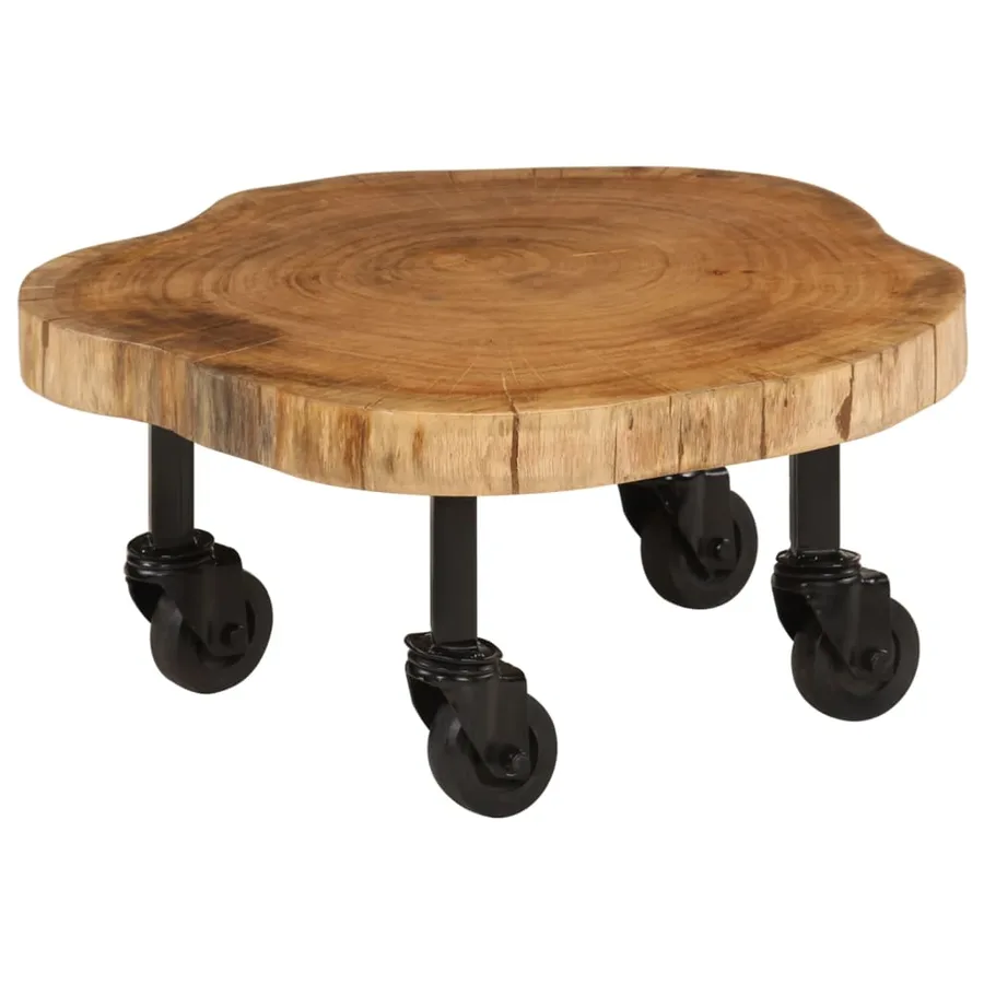 Table basse bois d'acacia massif 60x55x25 cm - 8