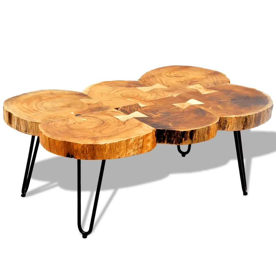 Table basse 35 cm 6 troncs Bois - 11