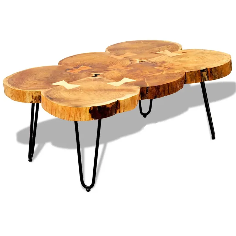 Table basse 35 cm 6 troncs Bois - 12
