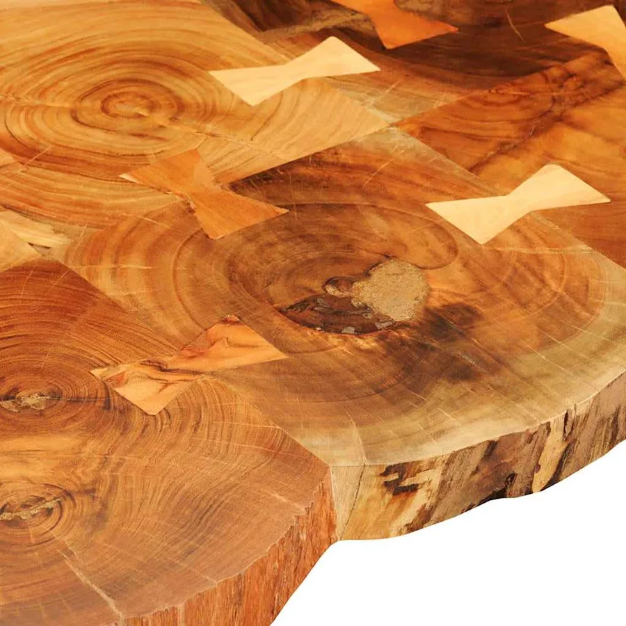 Table basse 35 cm 6 troncs Bois - 3