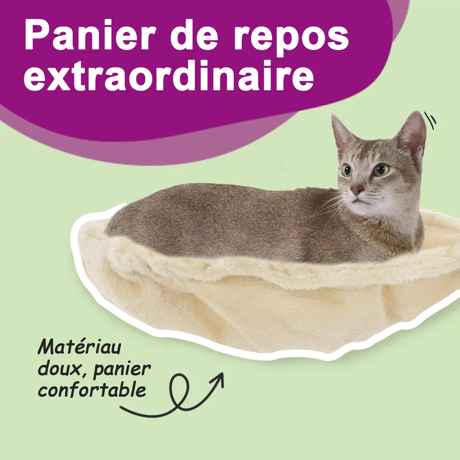 Arbre à chat avec griffoirs en sisal Crème 92 cm - 10