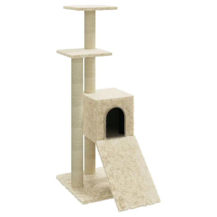 Arbre à chat avec griffoirs en sisal Crème 92 cm - 2