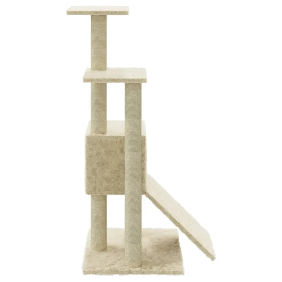 Arbre à chat avec griffoirs en sisal Crème 92 cm - 6