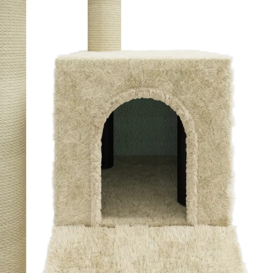 Arbre à chat avec griffoirs en sisal Crème 92 cm - 7