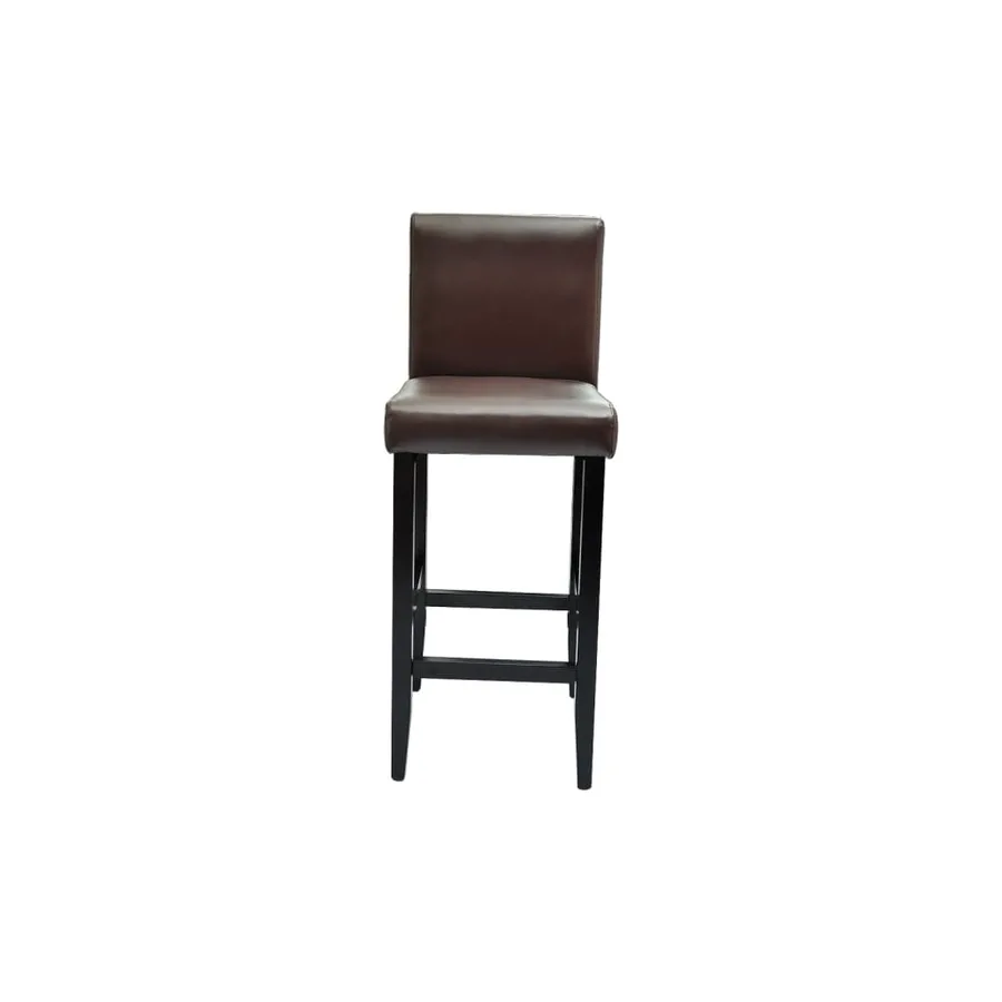 Tabourets de bar lot de 4 marron foncé similicuir - 3