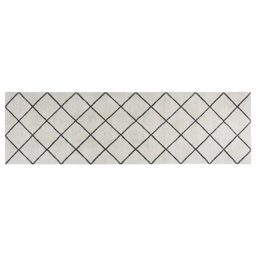 Tapis de cuisine lavable impression carrée 60x180 cm velours - 2