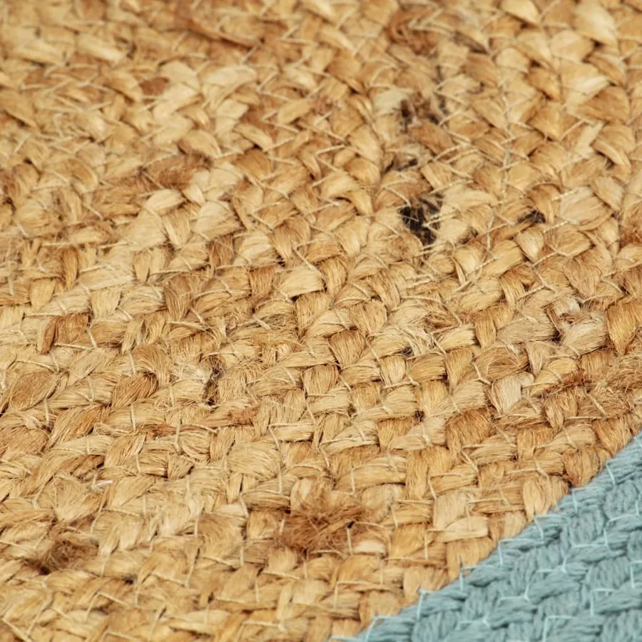 Napperons 6 pcs Naturel et vert 38 cm Jute et coton - 4