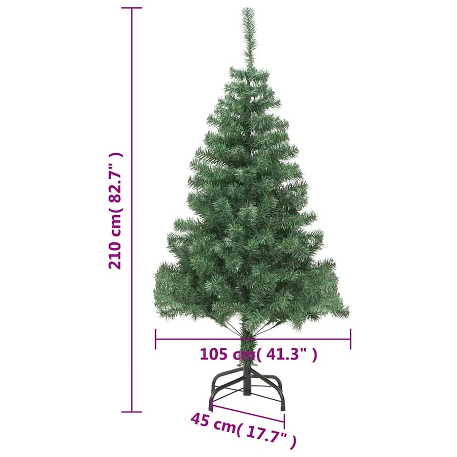 Arbre de Noël artificiel et support Acier 210 cm 910 branches - 6