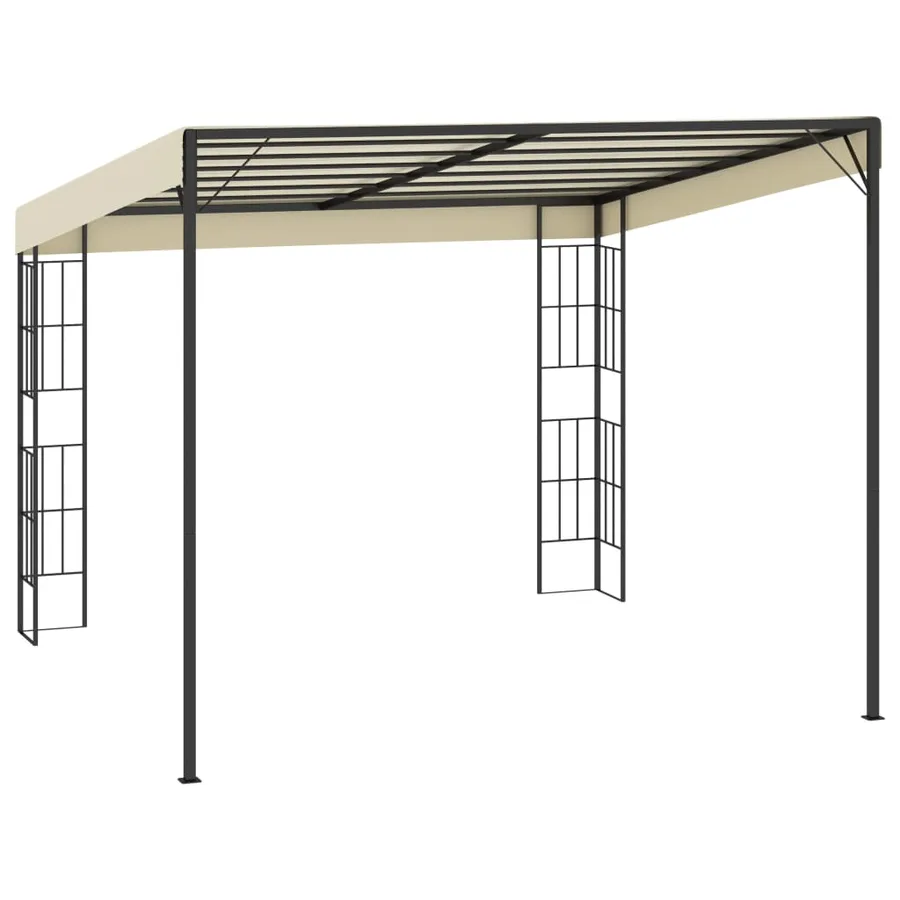 Belvédère mural 3x3 m Crème Tissu - 4