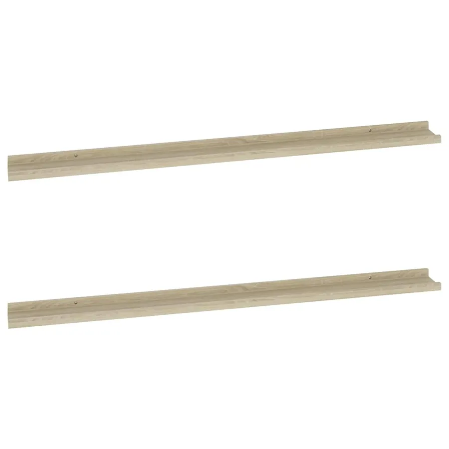 Étagères murales 2 pcs chêne sonoma 115x9x3 cm - 2