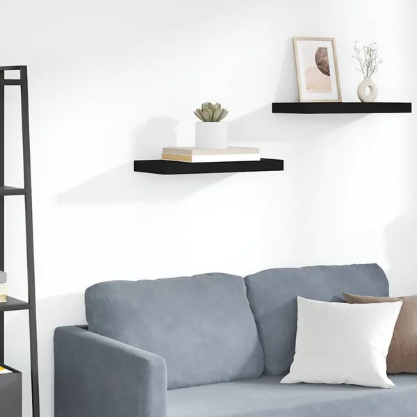 Étagère murale flottante noir 50x23,5x3,8 cm MDF