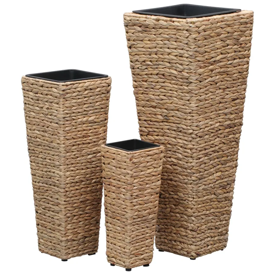 Lits surélevés 3 pcs Jacinthe d'eau Marron - 4