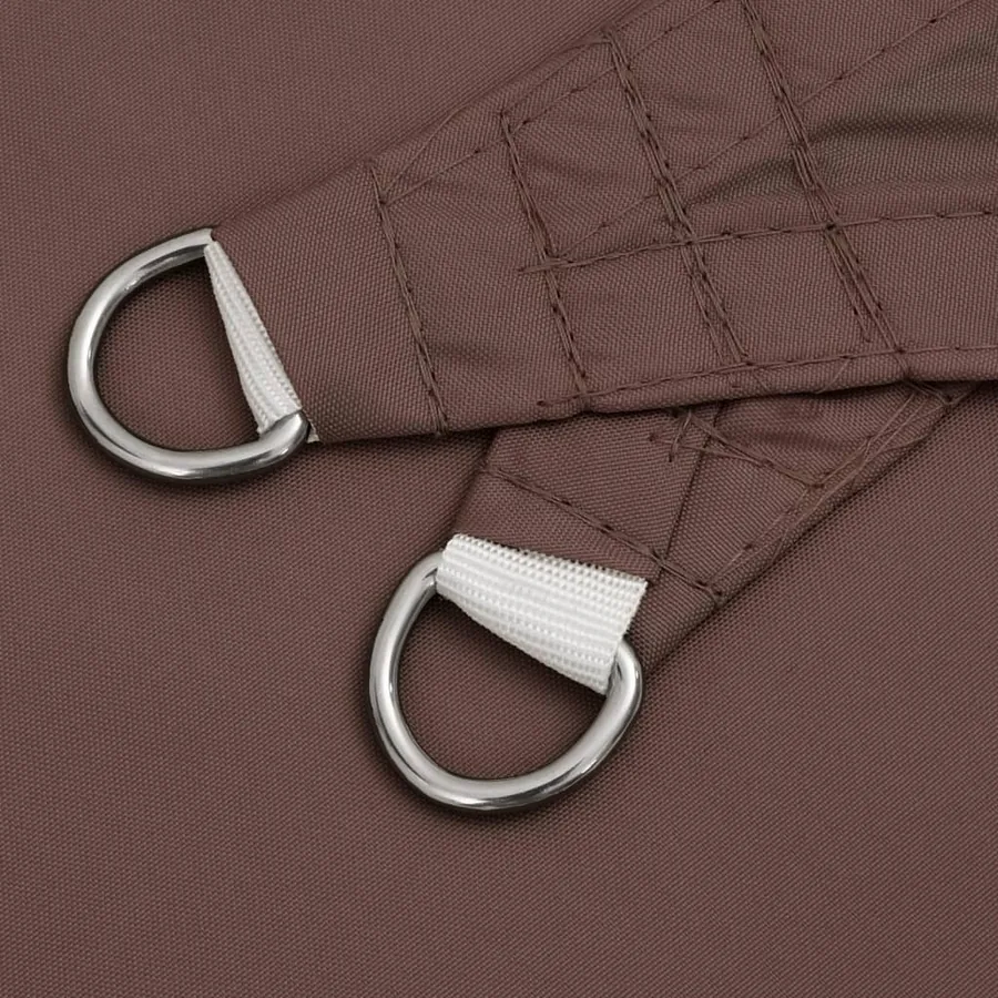Voile de parasol tissu oxford triangulaire 3,5x3,5x4,9 m marron - 5