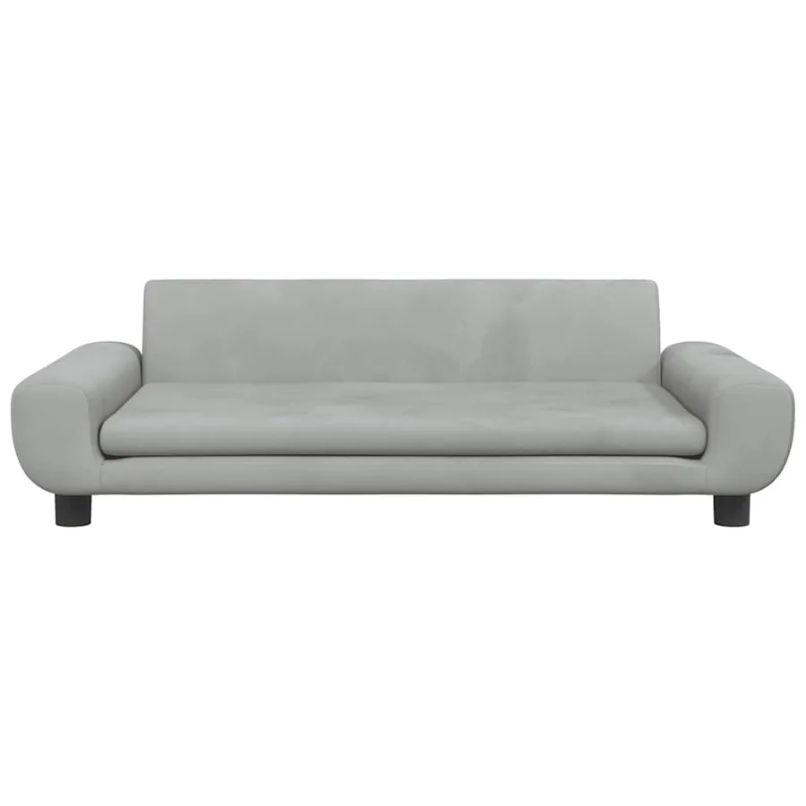 Lit pour chien gris clair 100x54x33 cm velours - 3