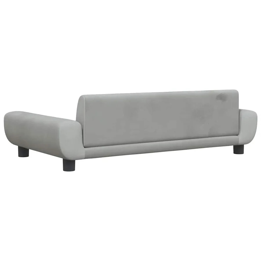 Lit pour chien gris clair 100x54x33 cm velours - 5