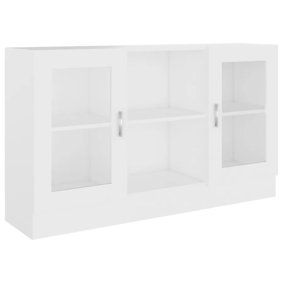 Armoire à vitrine Blanc 120x30,5x70 cm Bois d'ingénierie - 2