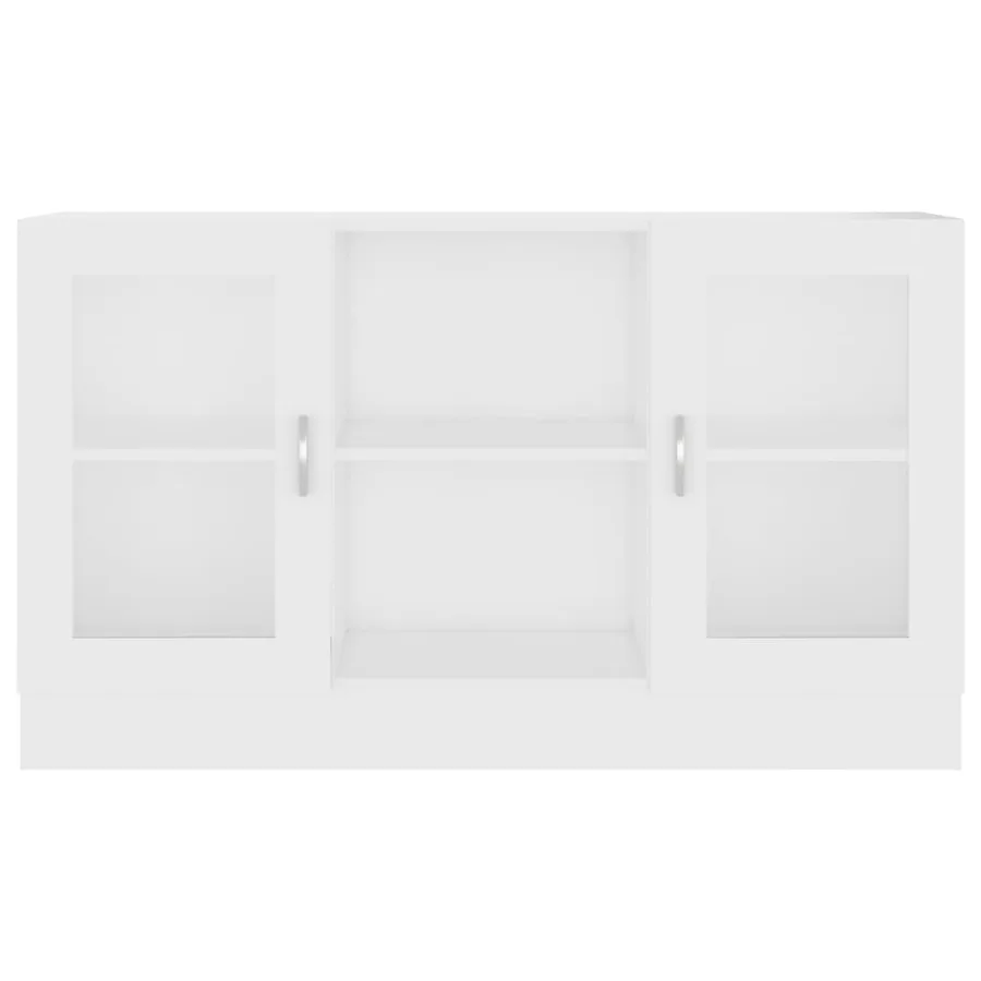 Armoire à vitrine Blanc 120x30,5x70 cm Bois d'ingénierie - 5