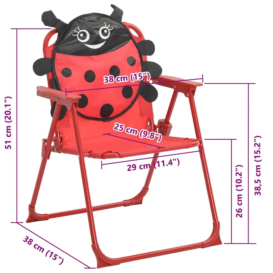 Jeu de bistro avec parasol pour enfants 3 pcs Rouge - 13