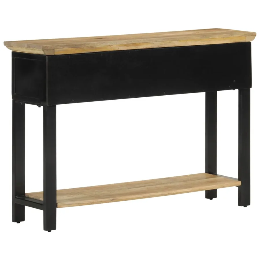 Table console 110x30x75 cm bois de manguier massif brut - 3