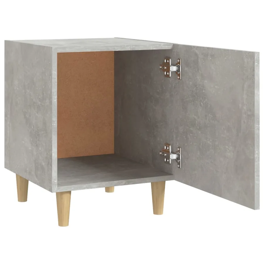 Table de chevet Gris béton Bois d'ingénierie - 5