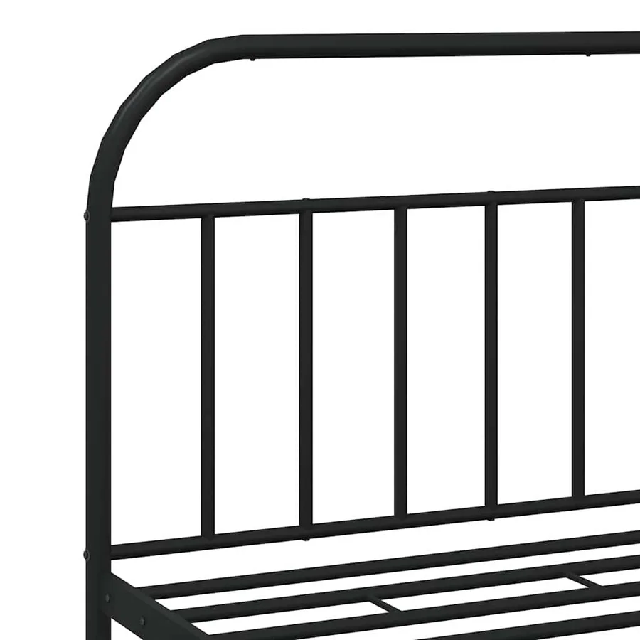Cadre de lit métal sans matelas avec tête de lit noir 183x213cm - 9