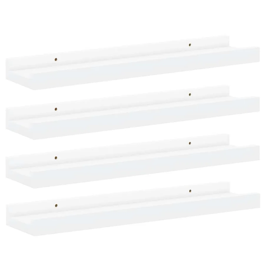 Étagères murales 4 pcs Blanc 40x9x3 cm - 2