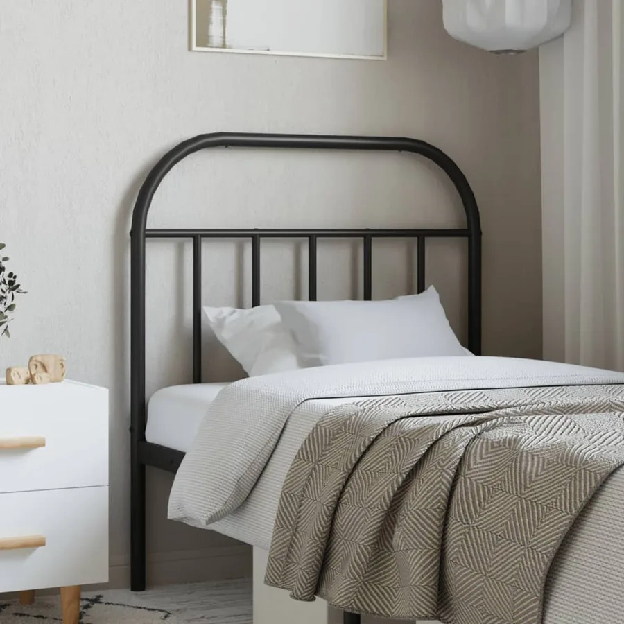 Tête de lit de remplacement métal noir 90 cm