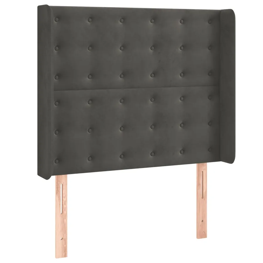 Sommier à lattes de lit matelas et LED Gris foncé 100x200 cm - 7
