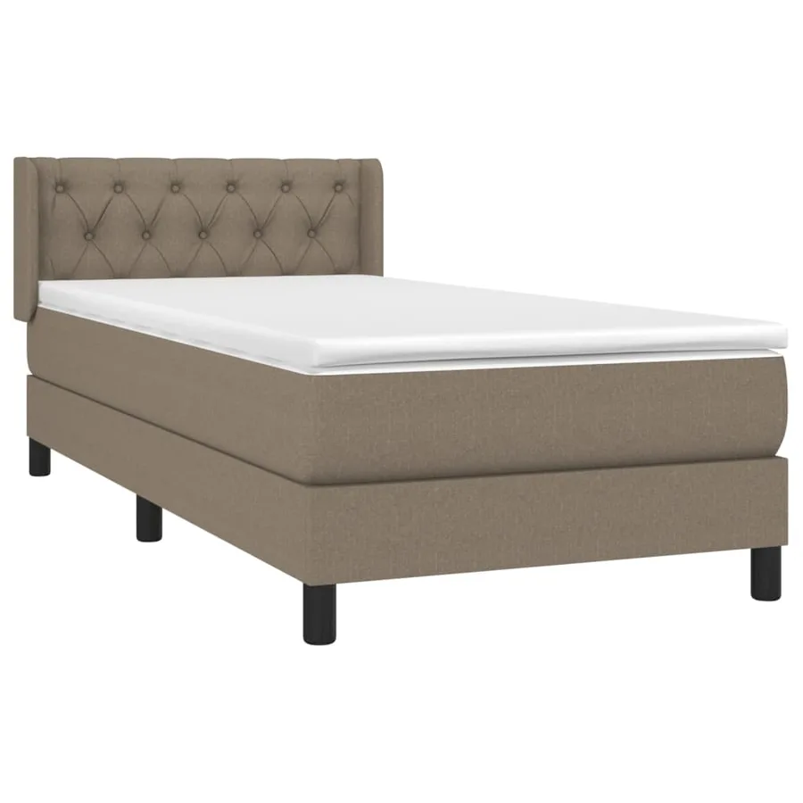 Sommier à lattes de lit avec matelas Taupe 80x200 cm Tissu - 3