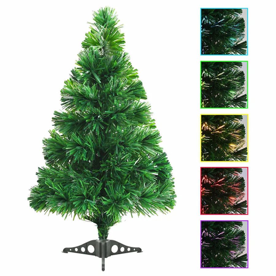 Arbre de Noël artificiel Fibre optique 64 cm Vert - 3